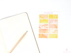 Color Palette Deco Stickers for Journals & Planners: Marigold