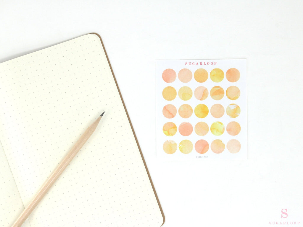 Color Palette Deco Stickers for Journals & Planners: Marigold