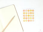 Color Palette Deco Stickers for Journals & Planners: Marigold