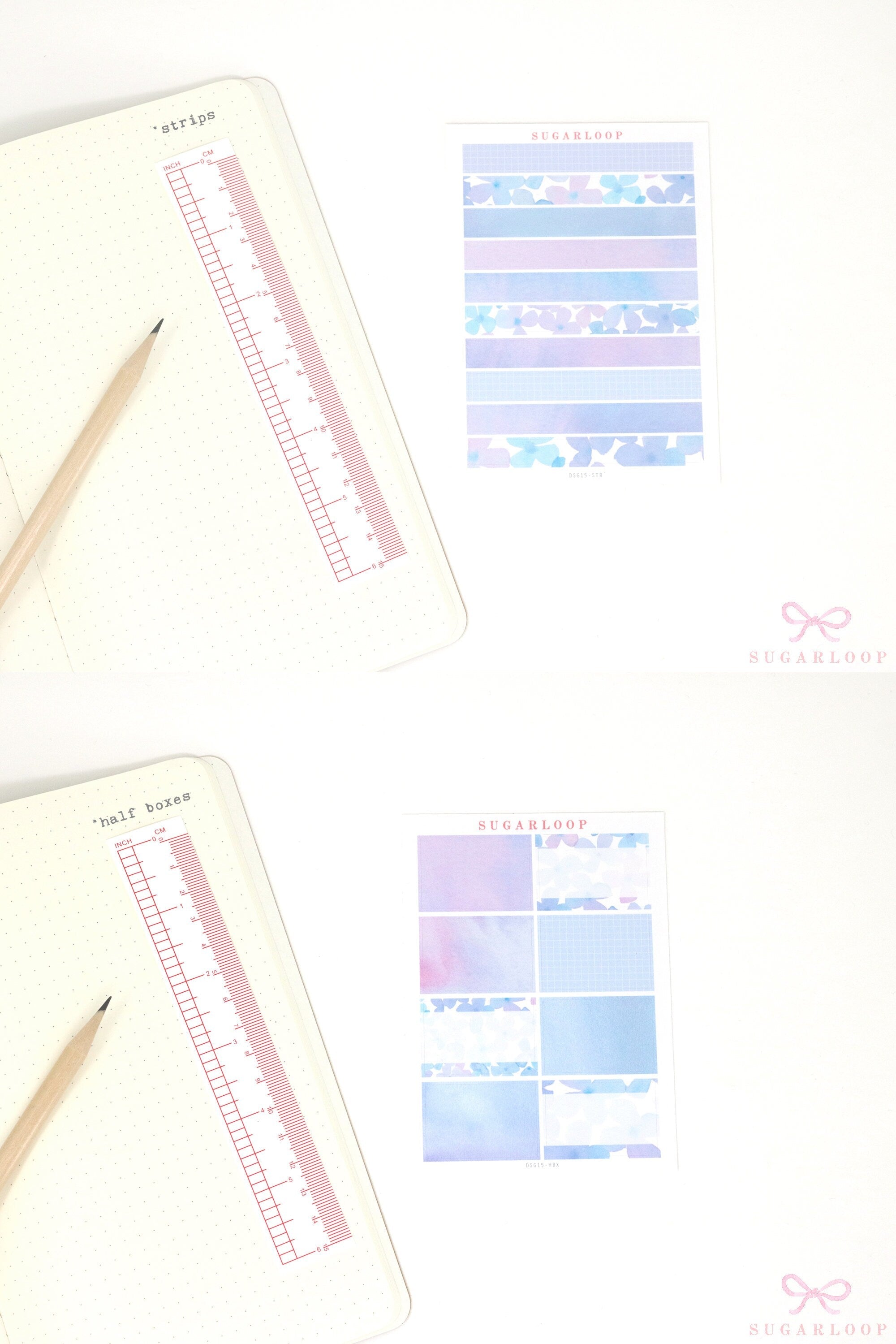 Color Palette Deco Stickers for Journals & Planners: Hydrangea