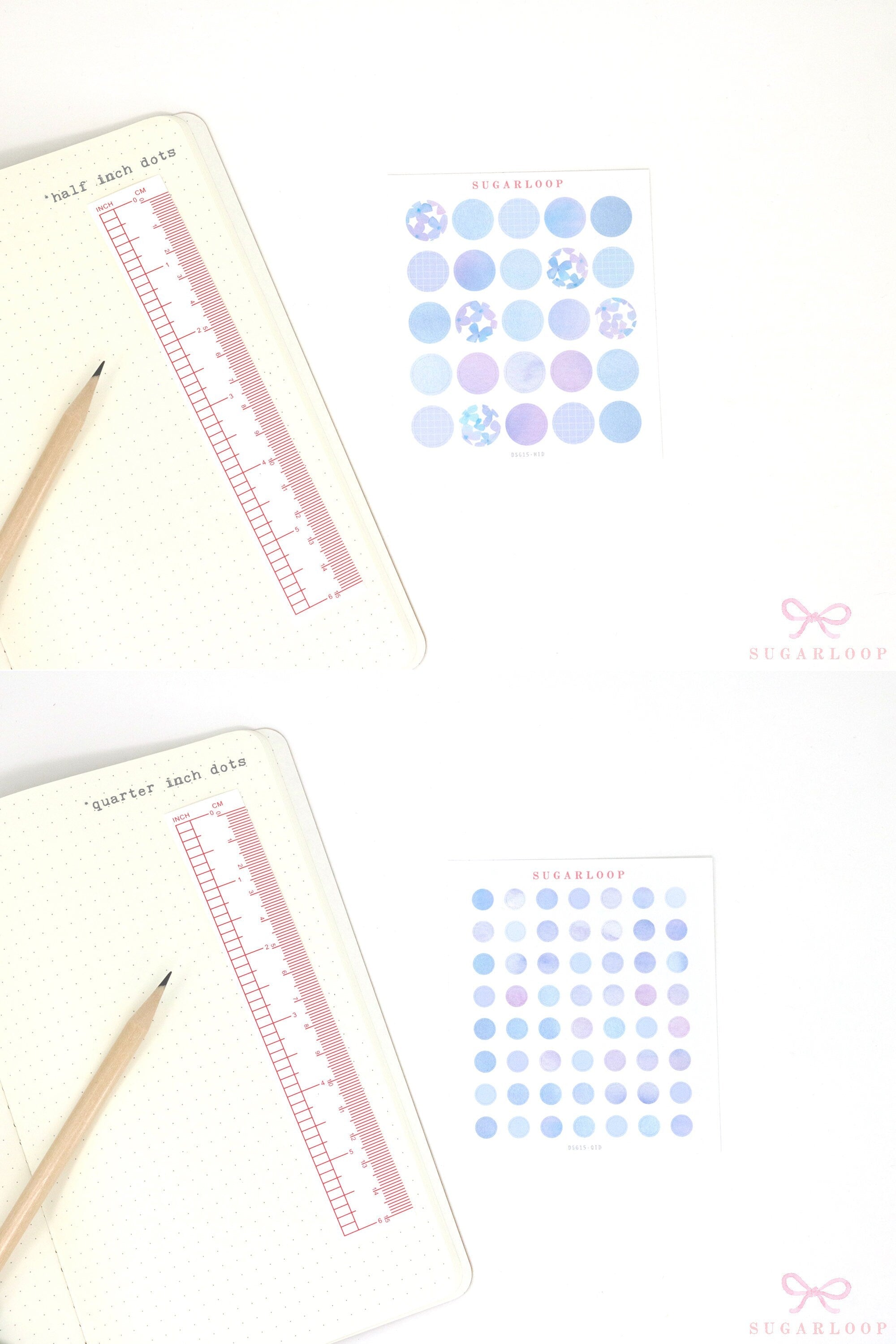 Color Palette Deco Stickers for Journals & Planners: Hydrangea