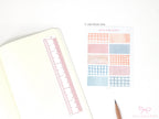 Gingham Planner Stickers – Dots  Headers  Boxes  Strips & Deco for Journals  Diaries and Calendars