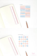 Gingham Planner Stickers – Dots  Headers  Boxes  Strips & Deco for Journals  Diaries and Calendars