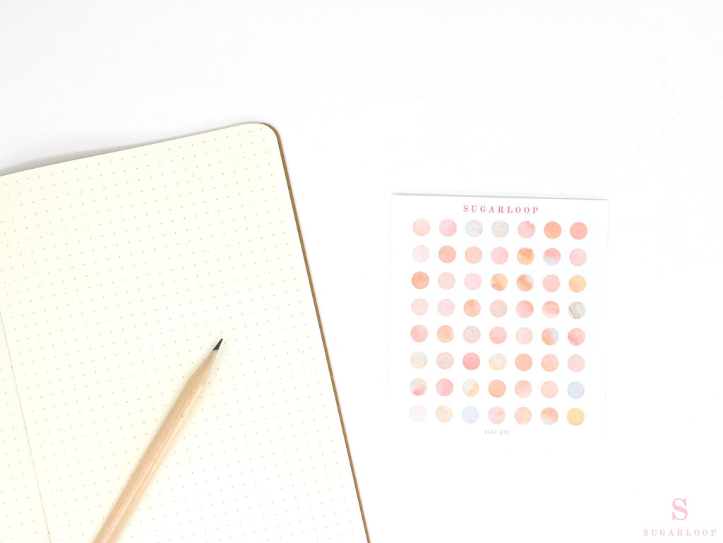 Color Palette Deco Stickers for Journals & Planners: Sugarberry