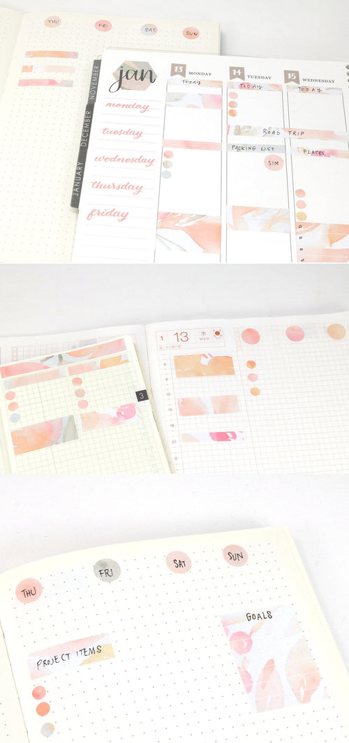 Color Palette Deco Stickers for Journals & Planners: Sugarberry