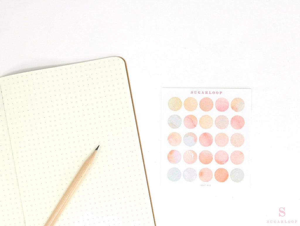 Color Palette Deco Stickers for Journals & Planners: Sugarberry
