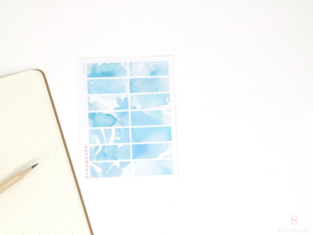 Color Palette Deco Stickers for Journals & Planners: Blue Foliage