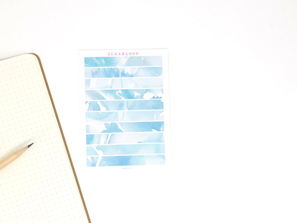 Color Palette Deco Stickers for Journals & Planners: Blue Foliage