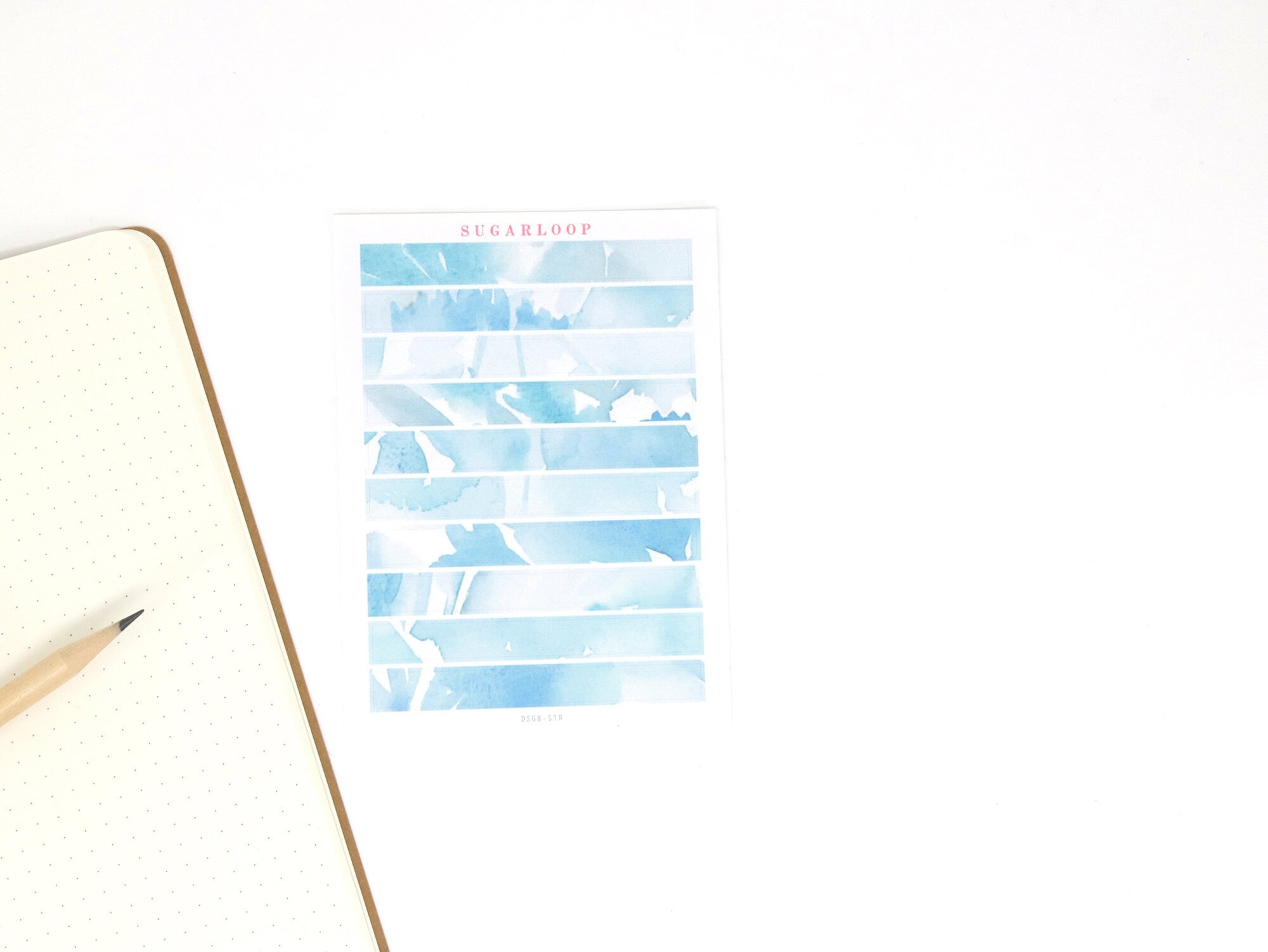Color Palette Deco Stickers for Journals & Planners: Blue Foliage
