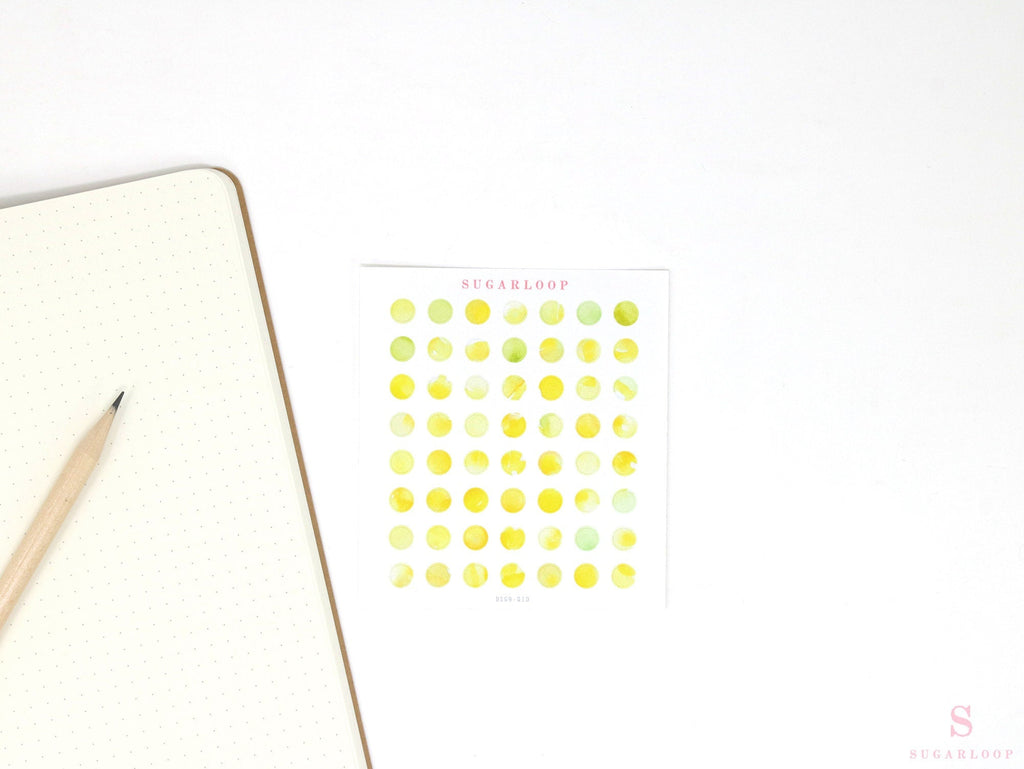 Color Palette Deco Stickers for Journals & Planners: Yellow