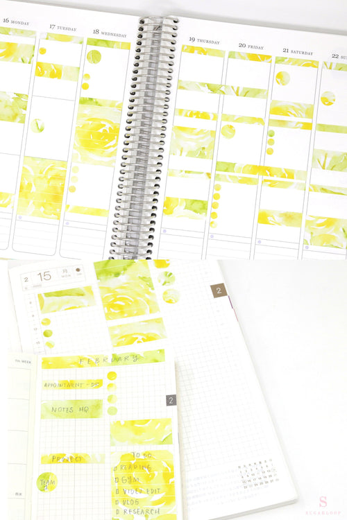 Color Palette Deco Stickers for Journals & Planners: Yellow