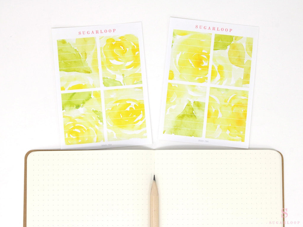 Color Palette Deco Stickers for Journals & Planners: Yellow