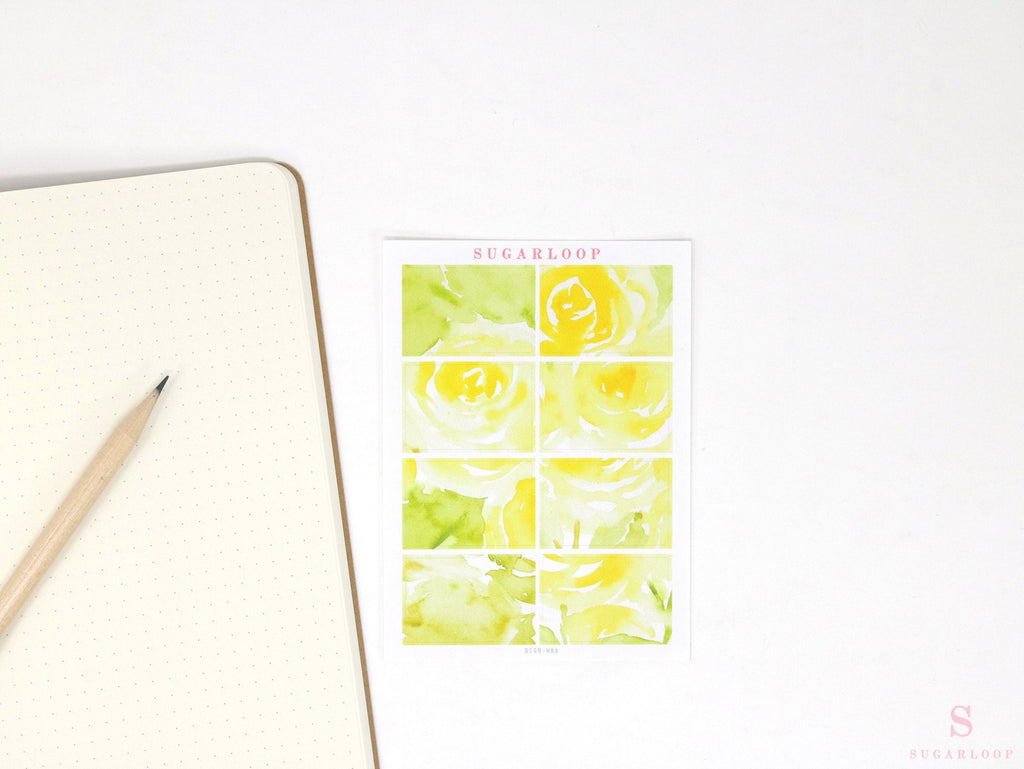 Color Palette Deco Stickers for Journals & Planners: Yellow