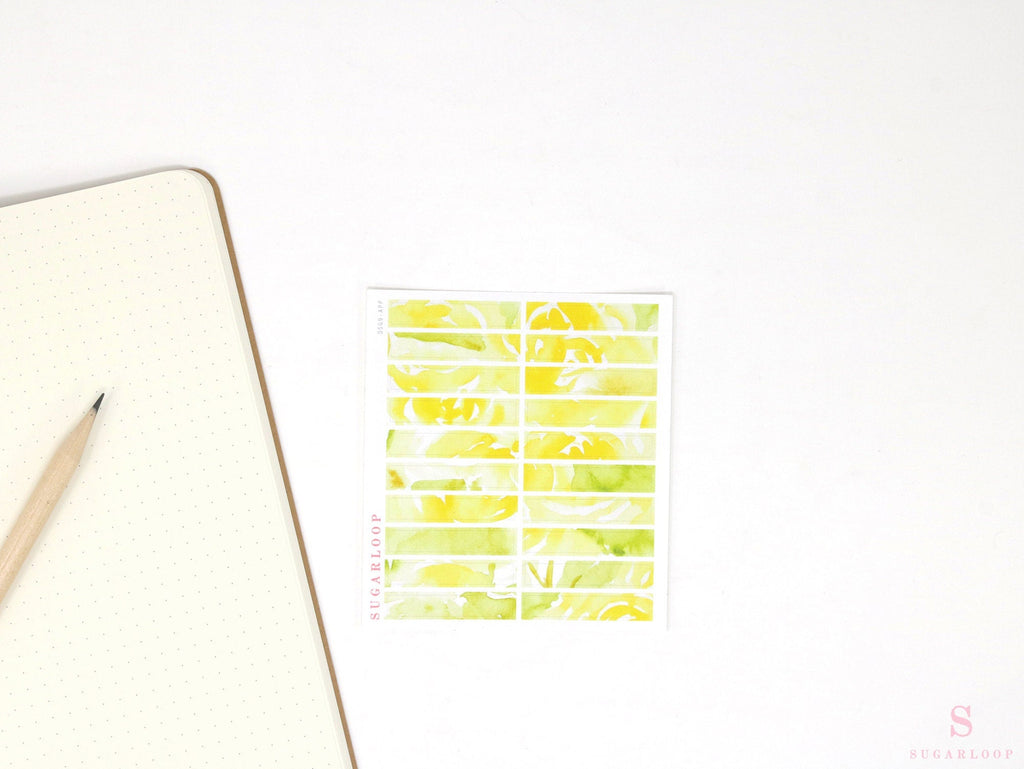 Color Palette Deco Stickers for Journals & Planners: Yellow
