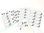 Checkered Flag Formula Racing Banner Flag Bujo Planner Stickers