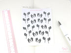 Checkered Flag Formula Racing Banner Flag Bujo Planner Stickers