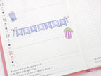 Cute Movie Popcorn Icons Bujo Journal & Planner Stickers