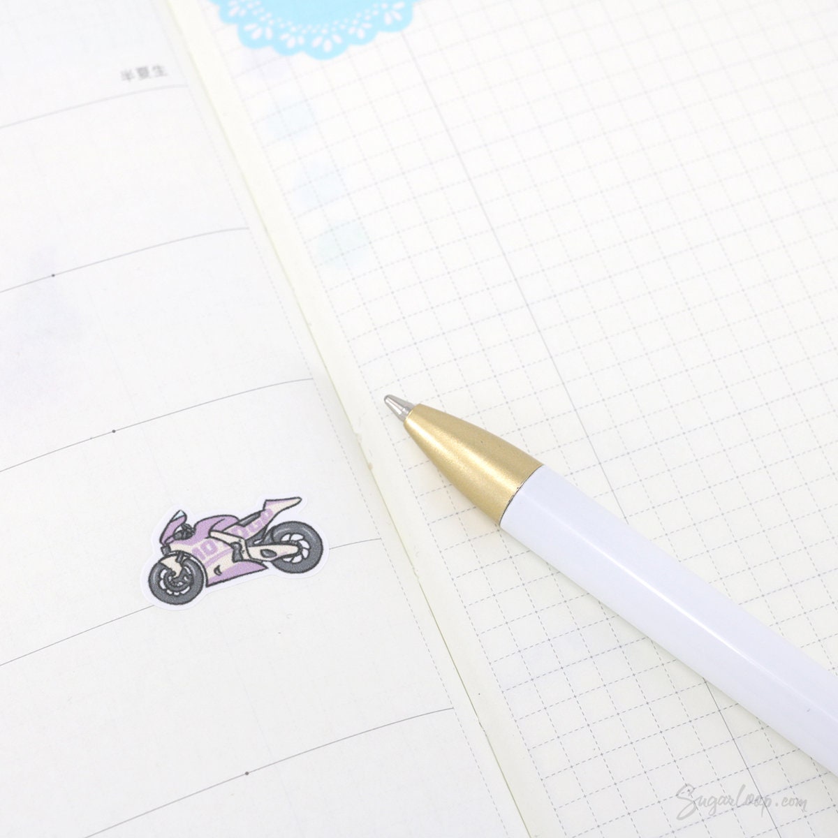 Motorbike Racing Bujo Journal Planner Stickers