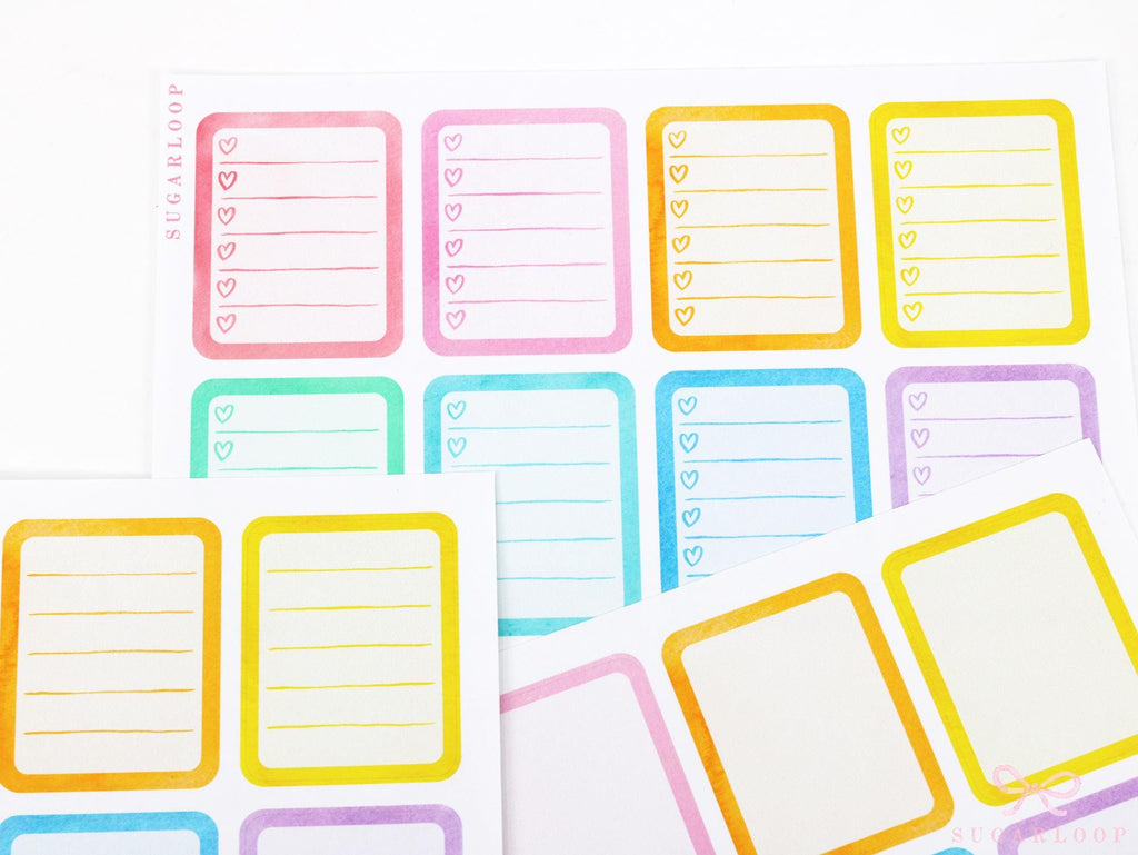 Checklist Full Box Planner & Journal Stickers