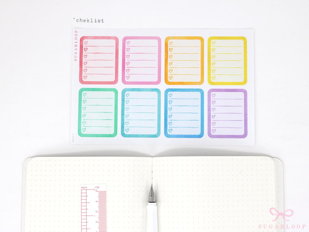 Checklist Full Box Planner & Journal Stickers