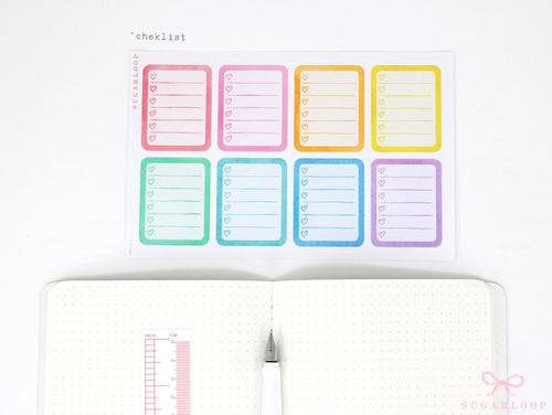 Checklist Full Box Planner & Journal Stickers