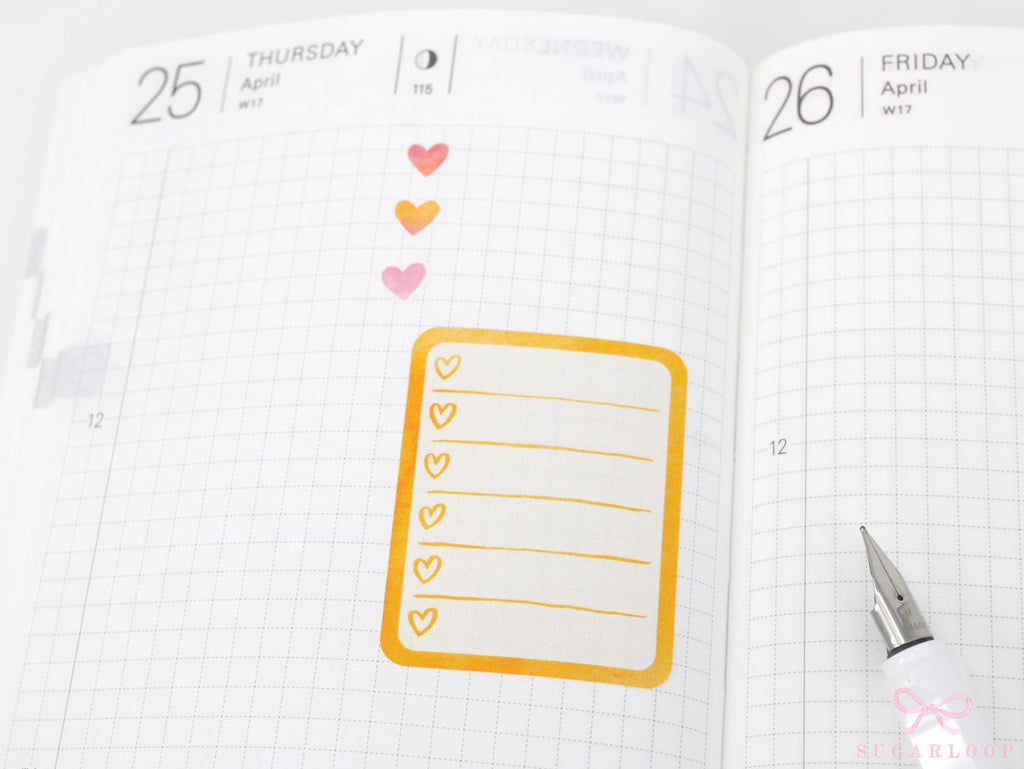 Checklist Full Box Planner & Journal Stickers