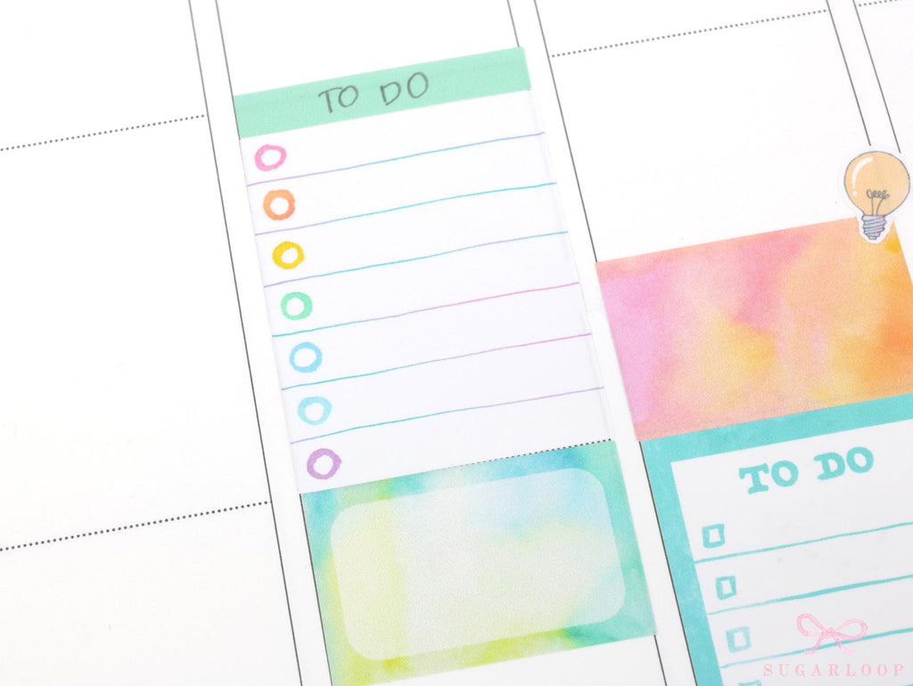 Handmade Watercolor Full Box Planner Stickers