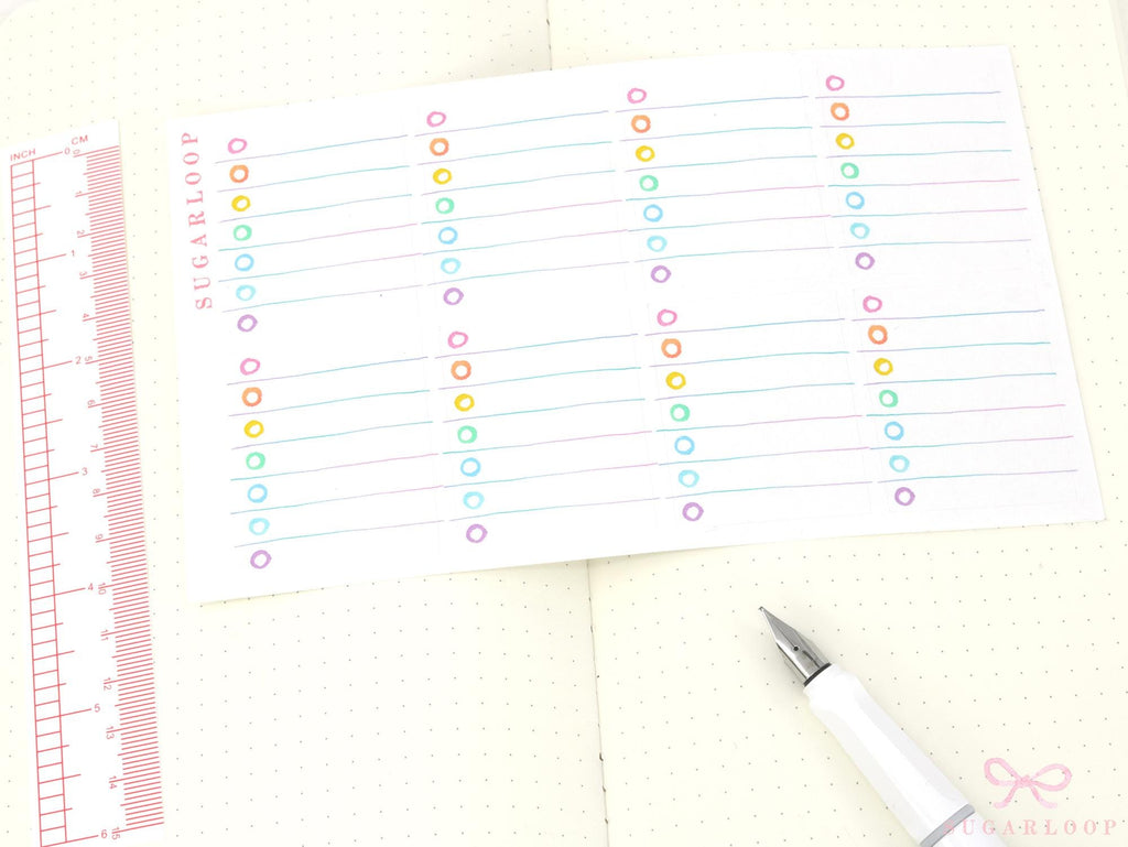 Handmade Watercolor Full Box Planner Stickers