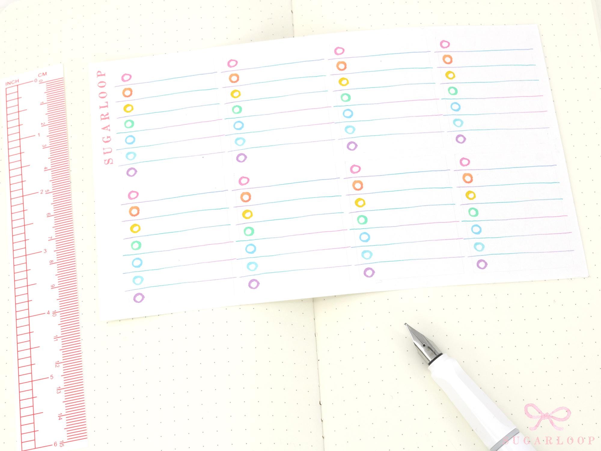 Full Box Checklist Stickers for Vertical Planners