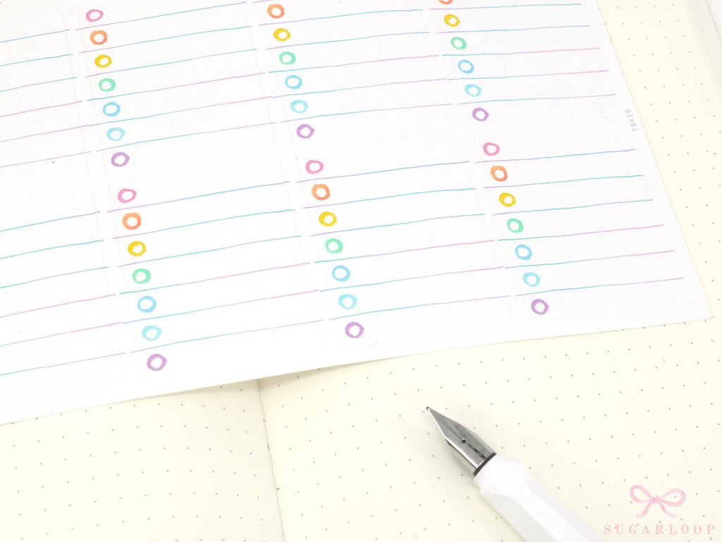 Handmade Watercolor Full Box Planner Stickers