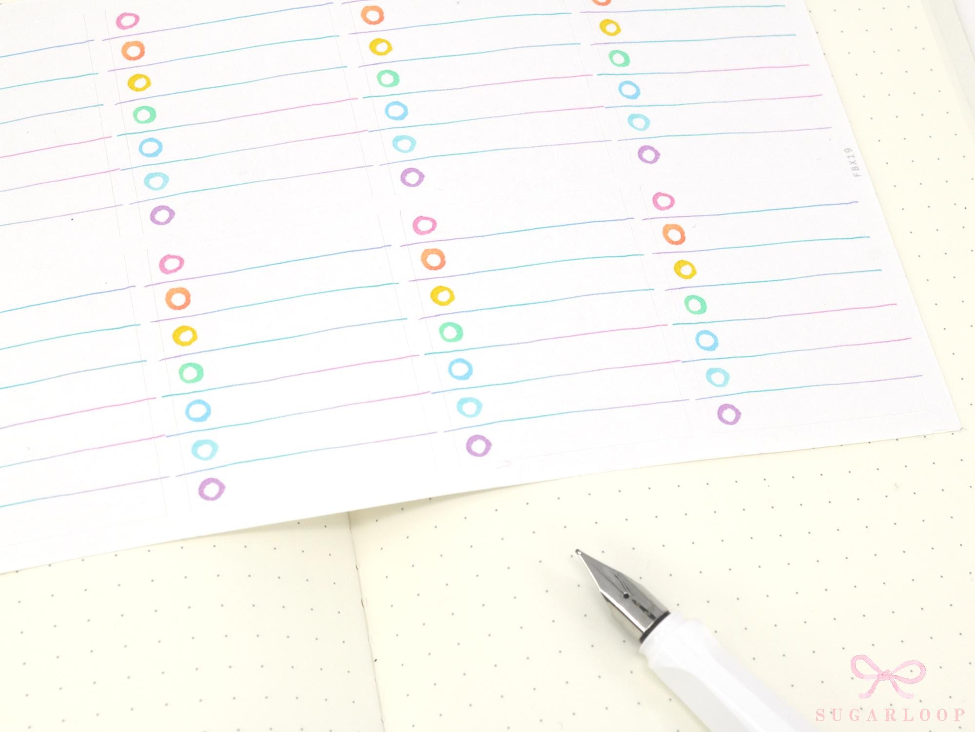 Full Box Checklist Stickers for Vertical Planners