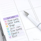 Full Box Checklist Planner Stickers: Watercolor Hearts