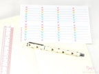 Full Box Checklist Planner Stickers: Watercolor Hearts