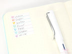 Full Box Checklist Planner Stickers: Watercolor Hearts