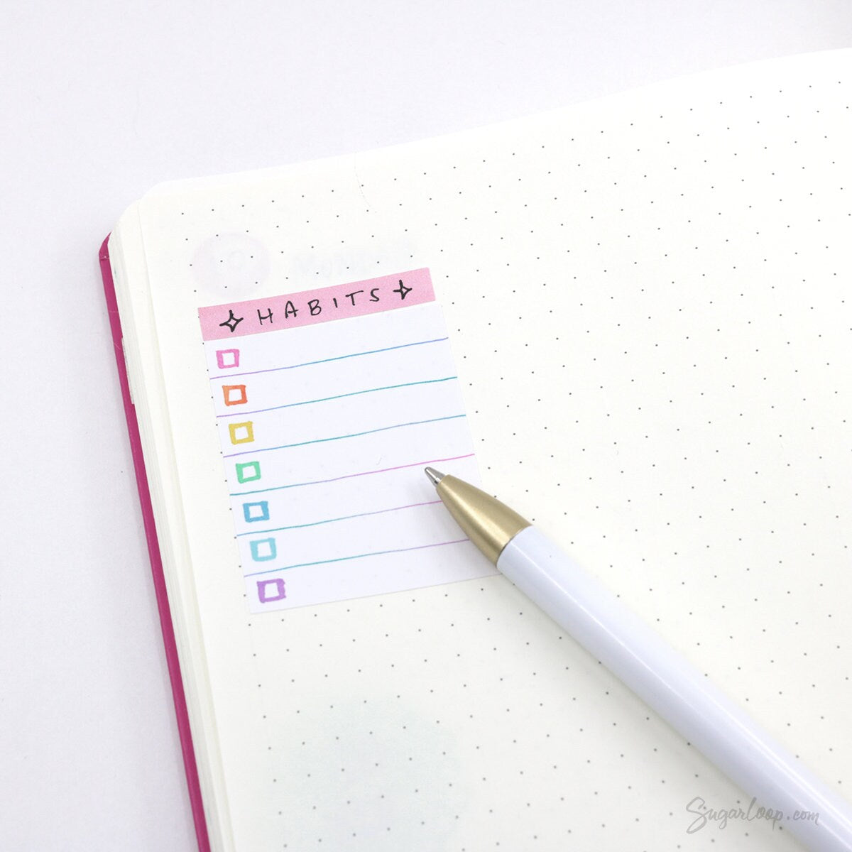 Full Box Checklist Stickers for Vertical Planners