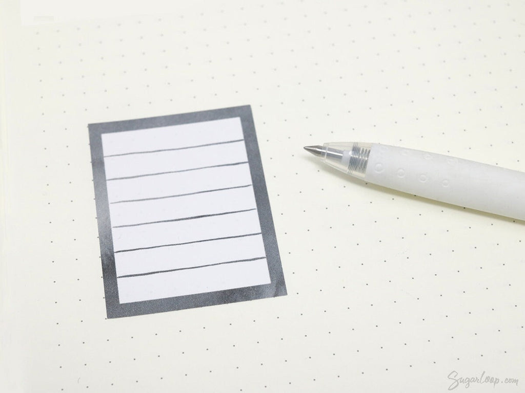 Full Box Checklist Bujo Planner Stickers  Neutral Black