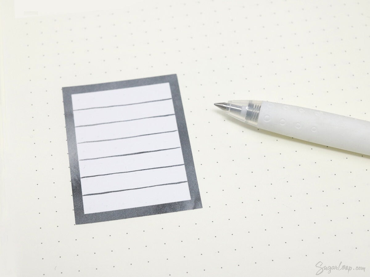 Full Box Checklist Bujo Planner Stickers  Neutral Black