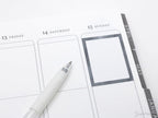Full Box Checklist Bujo Planner Stickers  Neutral Black