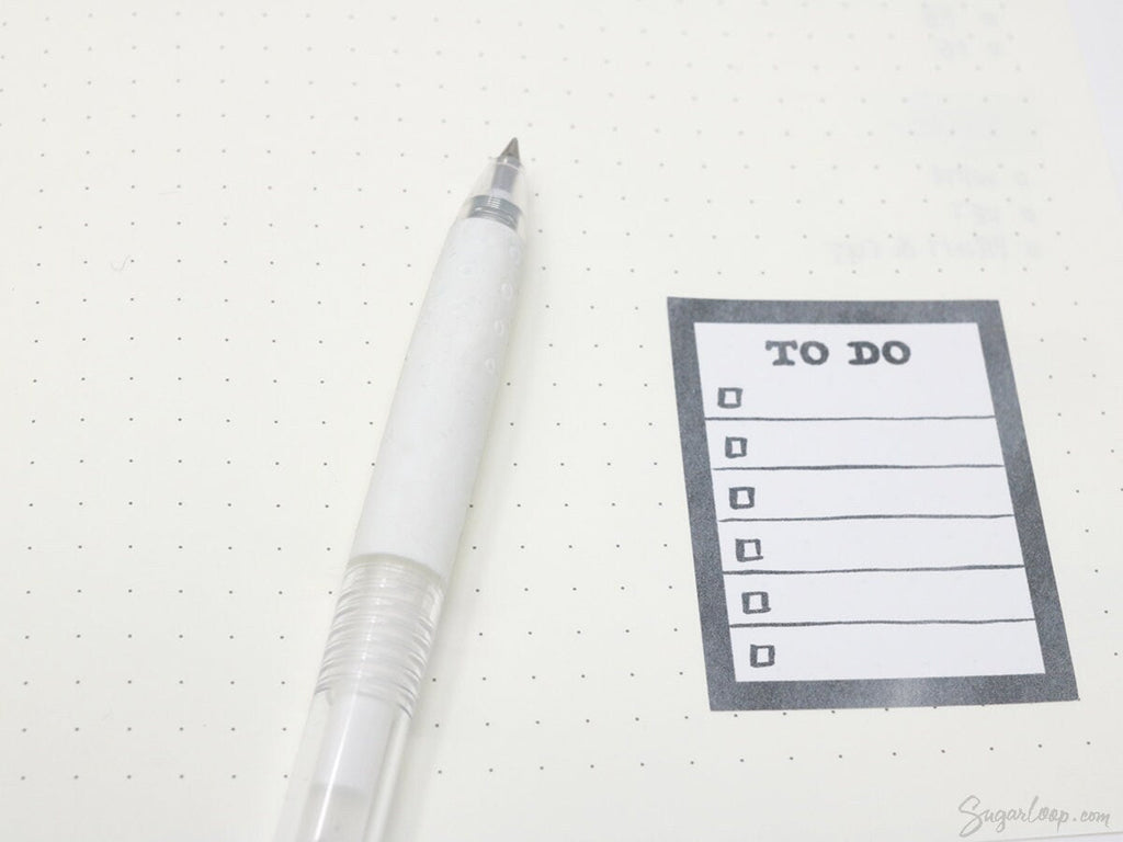 Full Box Checklist Bujo Planner Stickers  Neutral Black