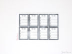 Full Box Checklist Bujo Planner Stickers  Neutral Black