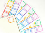 Square Checklist Bujo Planner Stickers: 1.5in (38 mm)