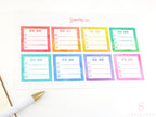 Square Checklist Bujo Planner Stickers: 1.5in (38 mm)