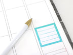 Square Checklist Bujo Planner Stickers: 1.5in (38 mm)