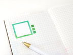 Square Checklist Bujo Planner Stickers: 1.5in (38 mm)