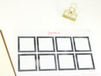 Full Box Checklist Bujo Planner Stickers: Neutral Black