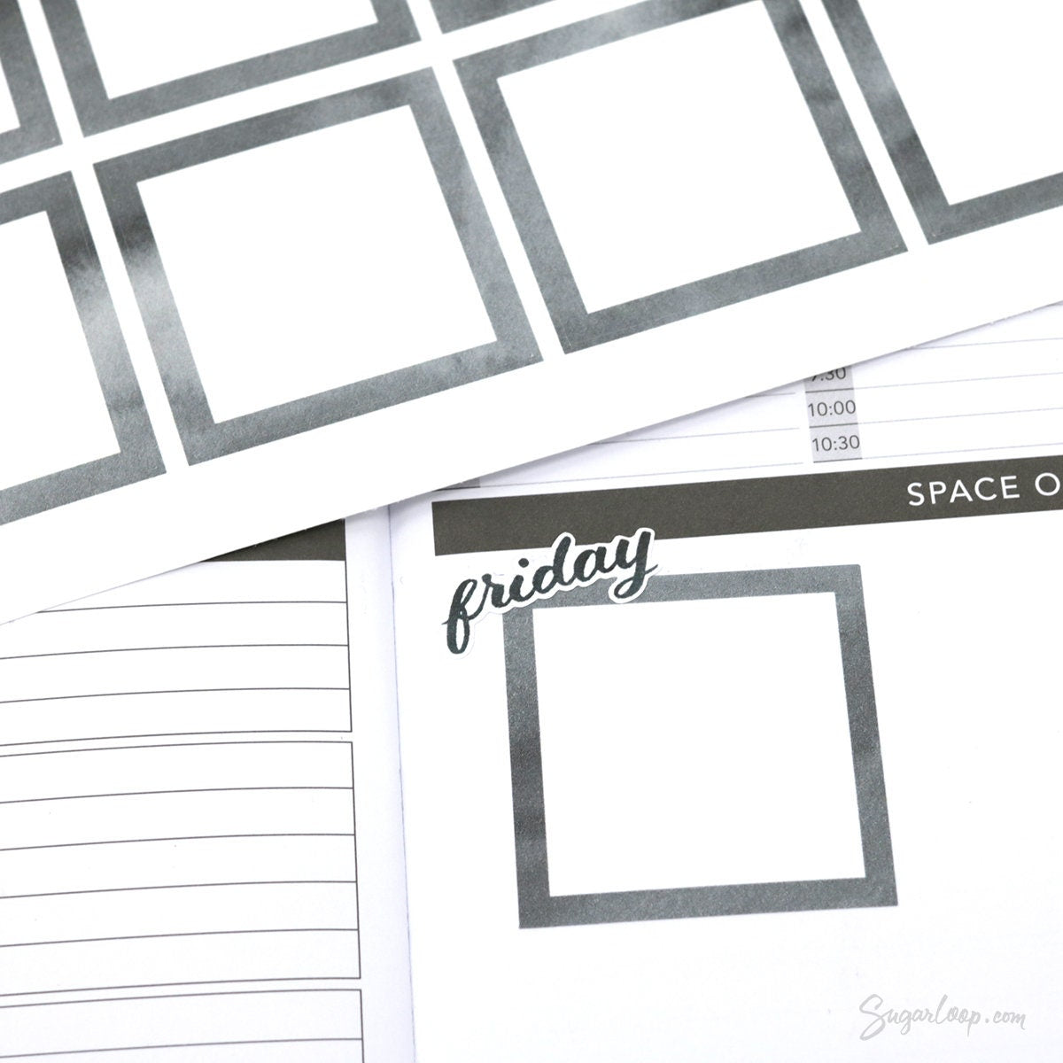 Full Box Checklist Bujo Planner Stickers: Neutral Black