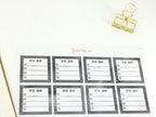 Full Box Checklist Bujo Planner Stickers: Neutral Black