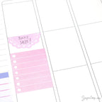 Full Box Checklist Bujo Planner Stickers: Watercolor