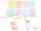 Full Box Checklist Bujo Planner Stickers: Watercolor