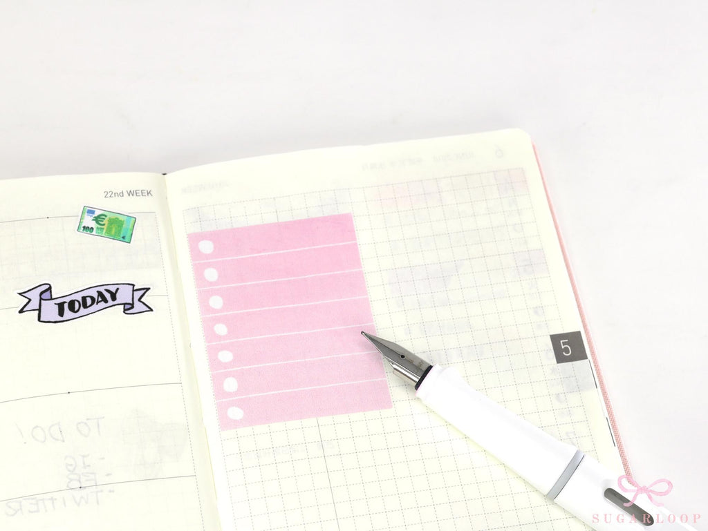 Full Box Checklist Bujo Planner Stickers: Watercolor